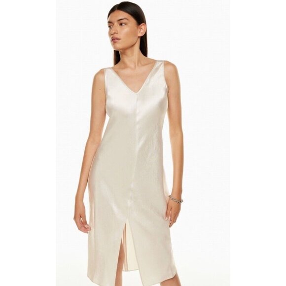 Aritzia Babaton Caspar Dress in Matte Pearl Sz S - Picture 1 of 11